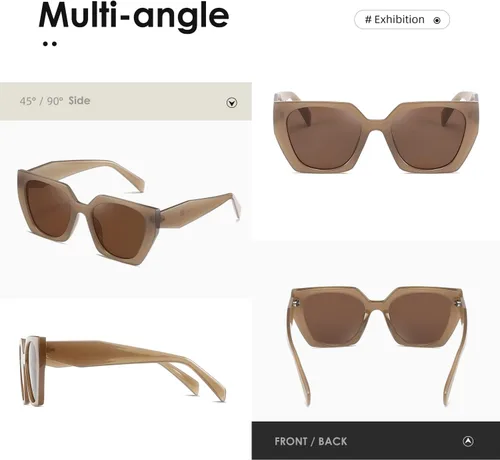 Vista 4 de kimorn Gafas de sol para mujeres y hombres de moda retro gafas de sol de moda K1354