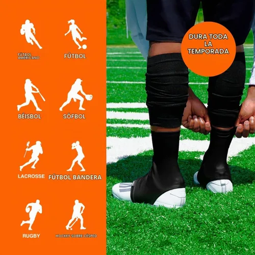 Vista 6 de SLEEFS Fundas de fútbol para cordones seguros, se adapta a cualquier taco Negro