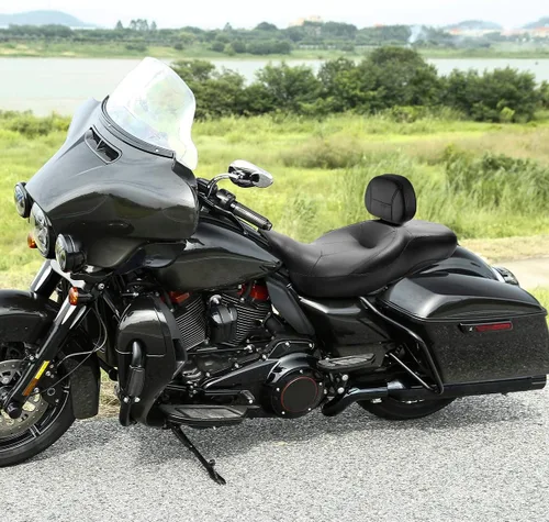 Vista 7 de XFMT Almohadilla de respaldo desmontable ajustable para conductor enchufable para Harley Touring Road King CVO Street Electra Glide 2009-2023