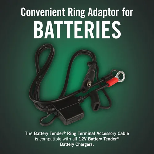 Vista 4 de Battery Tender - Arnés de terminal de anillo accesorio con cable - Adaptador de cable de 45,72 cm con desconexión rápida SAE - Fácil, rápido