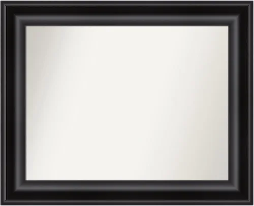 Vista 269 de Amanti Art Espejo personalizado, espejo de baño negro puente, espejo de pared o espejo de tocador de baño sobre el fregadero (26 x 26 pulgadas)