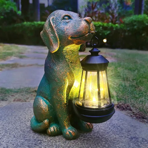 Vista 11 de JOYBEE Estatuas de Jardín Gnomos con Linterna Solar Decoración Exterior - Gnomos Figuras Solares Luces Decoraciones para Patio Jardín Césped
