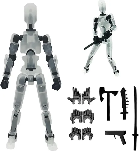 Vista 12 de Rugwun Figura de acción de Titan 13 2026, figuras de acción de robot móvil multiarticuladas, figura de acción impresa en 3D Nova 13, 13 figuras