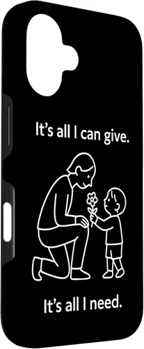 Vista 3 de Child Giving Flower to Parent Minimal Symbolic Love Design Case for iPhone 16