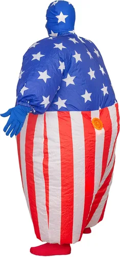 Vista 2 de Disfraz inflable de Halloween de la bandera de Estados Unidos