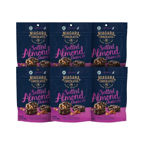Vista 12 de Niagara Chocolates Tazas de mantequilla de maní de chocolate con leche, paquete de 4 bolsas de pie (4.5 onzas), sin OMG, chocolate premium, hechas a
