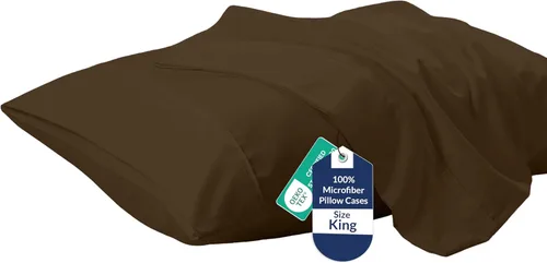 Vista 42 de Royale Linens Juego de 2 fundas de almohada Queen – Fundas de almohada de cama – 20 x 30 pulgadas – Fundas de almohada negras – 1800 microfibra