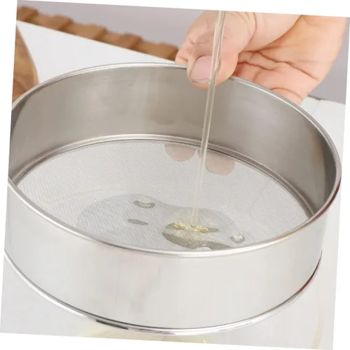 Vista 3 de PRETYZOOM Tamizado Colador Harina Shaker Colador de malla de embudo tamiz 50 malla harina tamiz harina tamiz máquina harina colar pasta malla