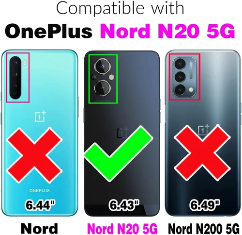 Vista 2 de Asuwish Funda protectora de pantalla de vidrio templado para OnePlus Nord N20 5G y protector delgado de doble capa protectora One Plus N 20 G5 1