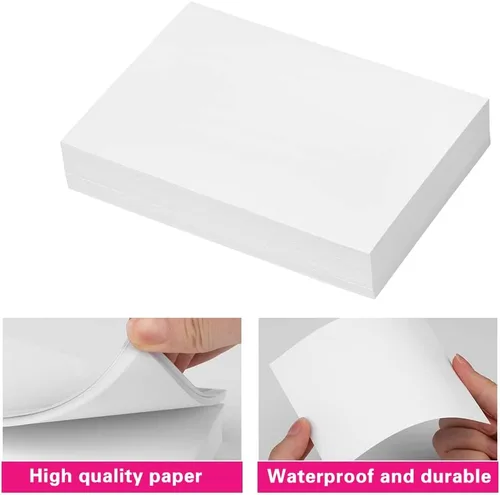 Vista 3 de Veroave 100 hojas de papel fotográfico, papel fotográfico brillante premium de 3.5" x 5", papel de imagen de 180 gsm, papel brillante para impresora