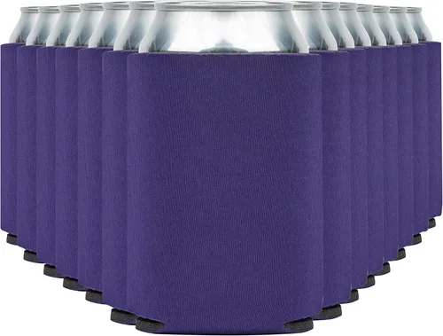 Vista 23 de Fundas enfriadoras de latas de cerveza en blanco (paquete de 14) fundas enfriadoras de latas de cerveza con aislamiento suave - Fundas negras lisas