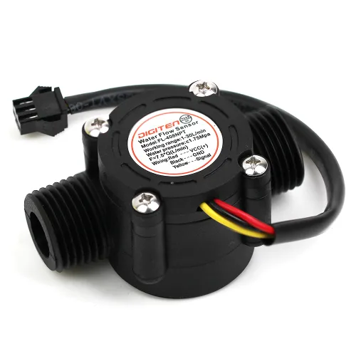 Vista 6 de DIGITEN FL-408W-P Medidor de flujo de agua de 1/2 pulgada con interruptor de sensor Hall de rosca BSP, contador de medidor de flujo impermeable