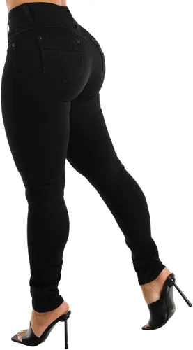 Vista 11 de Moda Xpress - Jeans levantadores de glúteos para mujer, ajustados, de cintura alta, elásticos 10840c_tp1589 caqui