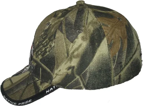 Vista 6 de AES Gorra bordada de camuflaje con diseño de águila nativa india y orgullo nativo americano, Camo