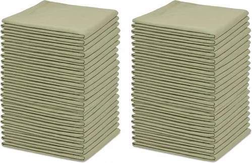 Vista 20 de Toallas de saco de harina Beige - 100% algodón orgánico, paquete de 5, 68.6 x 68.6 cm, toallas de cocina beige altamente absorbentes - Toallas