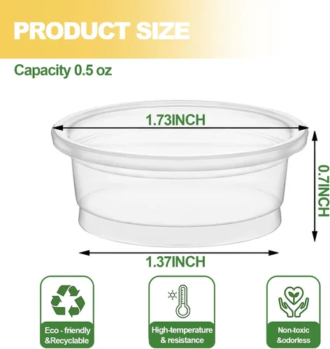 Vista 2 de Vasos de alimentación de agua y alimentos con cresta de Gecko de 0.5 onzas, cuencos de alimentación de reptiles, plato de comida de repuesto