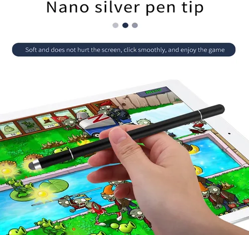 Vista 4 de Bolígrafos Stylus para iPad, Luntak 3 en 1 Bolígrafo de Punta, Punta de Fibra y Disco Transparente Stylus Capacitivo Lápiz iPad para Apple