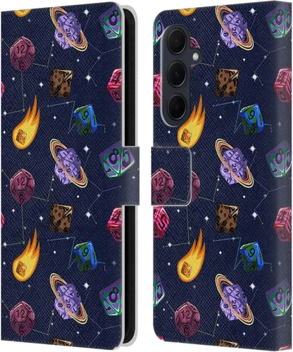 Vista 212 de Head Case Designs Officially Licensed Carla Morrow Colorful Space Dice Patterns Leather Wallet Case Compatible with Samsung Galaxy A07 4G
