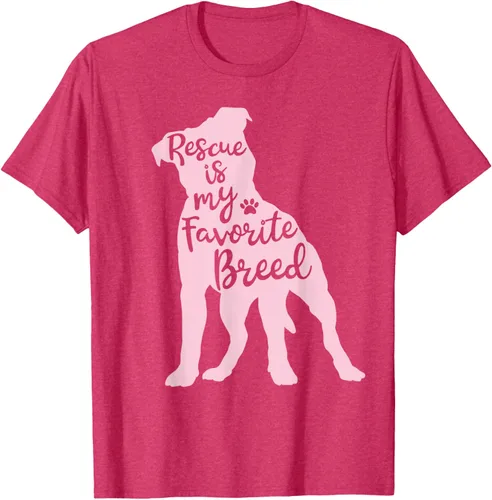 Vista 23 de Pitbull Rescue Is my Favorite Breed Dog Pit Bull Mama - Camiseta, Negro, S
