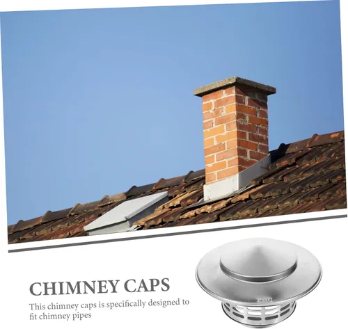 Vista 6 de Cabilock Sombrero de chimenea Cubierta de ventilación de chimenea Tapa de chimenea de acero inoxidable Tapa de chimenea Protector de puerta Cubierta