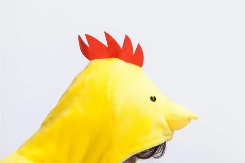 Vista 9 de Disfraz de animal Kigurumi de pollo para adultos, ropa para el hogar, ropa de descanso