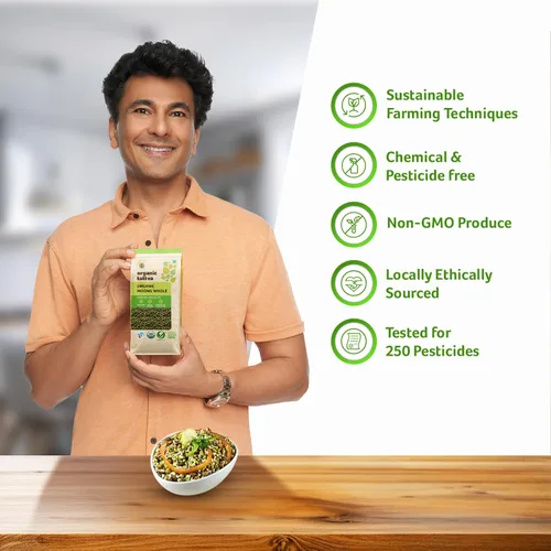 Vista 7 de Organic Tattva Frijoles Mung, Gramo Verde Entero, 2.2 lbs Certificado por USDA