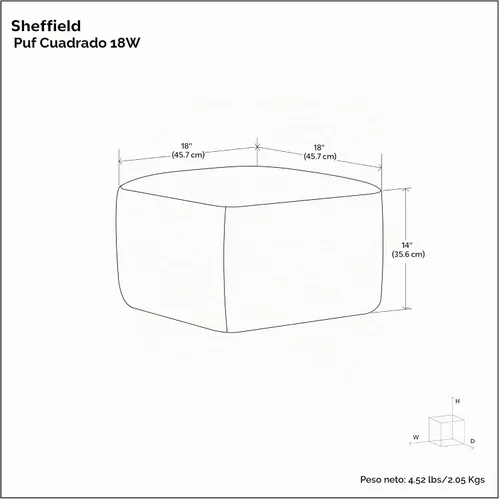 Vista 13 de SIMPLIHOME Sheffield Puf cuadrado de cuero genuino de 18" de ancho