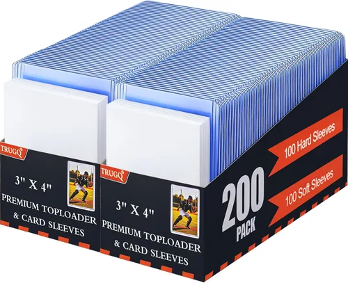 Vista 8 de 200 Fundas para Tarjetas con Carga Superior, Protectores de 7.62 cm x 10.16 cm para Tarjetas de Béisbol, Funda de Plástico Duro de Tamaño Estándar