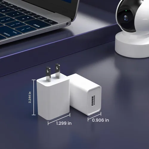 Vista 6 de Adaptador de corriente USB para exteriores de 5 V 2 A, compatible con WyzeCam, Blink Mini Pan, Nest Cam, Ring Spotlight/Stick Cam, Kasa Cam, Nest