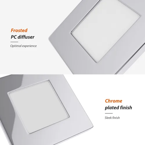 Vista 4 de Dream lighting Luces LED empotrables cuadradas para caravana, remolque, cámper, iluminación interior de 12 voltios, 3.0 W, 2.7 pulgadas, carcasa