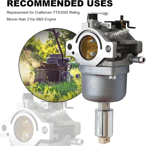 Vista 5 de 799727 Carburador Repuesto para Briggs - Stratton 331877 33R877 31P977, Repuesto para Tractor Cortacésped Nikki 792036 795366/Roulan Pro Craftsman