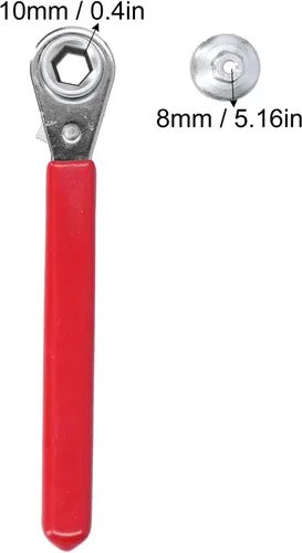 Vista 8 de 01 Llave de trinquete, terminal de batería, llave de trinquete no conductora, mango de vinilo grueso, llave de trinquete de terminal de batería