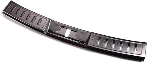 Vista 3 de Cubierta protectora de acero inoxidable 304 para parachoques de maletero interior, 2 calcomanías para Land Rover Range Rover Evoque 2020 (negro)