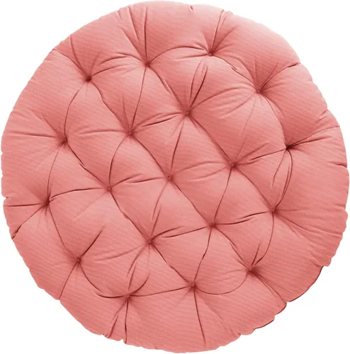 Vista 10 de Sorra Home - Cojín con mechones Papasan - Cojín redondo cómodo para silla Bucket & Moon - Cojín de piso con espuma suave para muebles