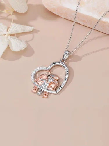 Vista 5 de WINNICACA Gifts for Sister from Brother/Sisters Sterling Silver 01-2 Collar para hermanos y hermanas