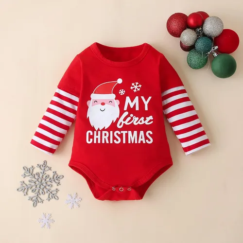 Vista 4 de VINUOKER Ropa de Navidad para bebé, conjuntos de ropa de Navidad para Año Nuevo, 3 piezas, conjuntos de ropa infantil
