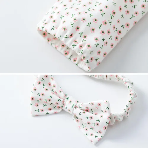 Vista 5 de pureborn Vestido para niña pequeña con Bloomer de manga corta y larga con cubierta de pañal