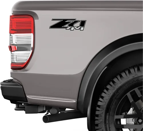 Vista 4 de Z71 4x4 Rojo Negro - F - 1500 2500 HD Pegatinas (Z71 4x4 Negro)