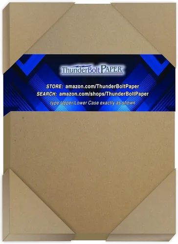 Vista 13 de 100 hojas de aglomerado de 24 puntos (punto) de 3 x 5 pulgadas, peso ligero, tamaño postal, grosor de calibre 024, cartón de cartón kraft marrón