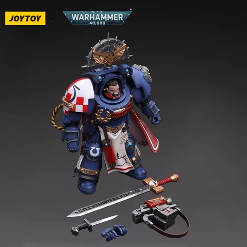 Vista 6 de JOYTOY Warhammer 40,000 figuras de acción 1/18 Ultramarines Terminator Captain Collection Model Figures (4.88 pulgadas)