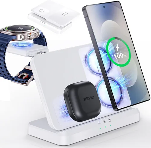 Vista 14 de Cargador inalámbrico para iPhone, estación de carga magnética 3 en 1