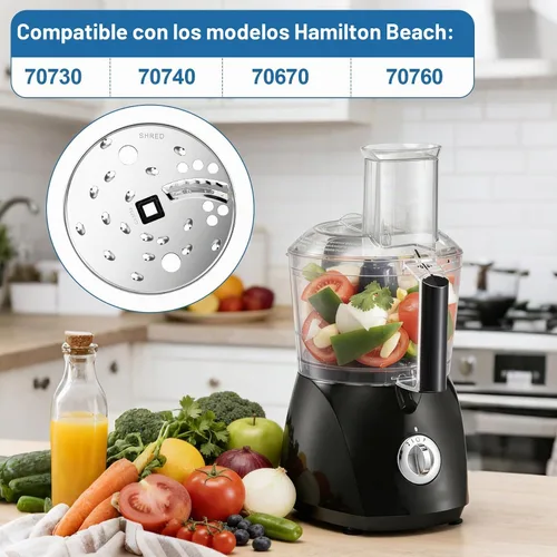 Vista 5 de Cuchilla de disco de corte para procesador de alimentos Hamilton Beach 70730 70670 70740 70760