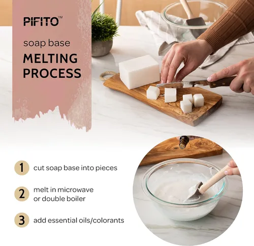 Vista 5 de pifito Premium White Melt Making Jabón de manos y Vierta Base – Base de verduras Glycerin naturales de jabón – Excelente Suministros
