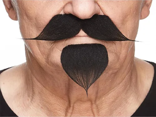 Vista 84 de Mustaches Self-Adhesive Stick On Fake Handlebar for Adults Negro