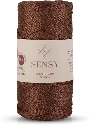 Vista 179 de Sensy Premium 2mm 229.5 metros de cuerda de poliéster 100% cordón de polipropileno Cordón de macramé 2mm Cordón para bolso de crochet Hilo