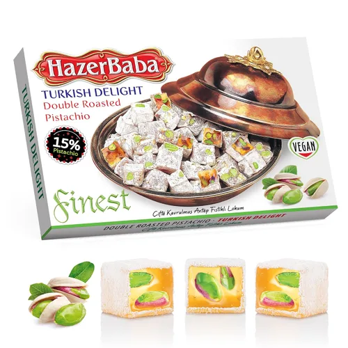 Vista 13 de HazerBaba Caramelo de pistacho turco de doble tostado, 12.3 onzas (paquete de 1)