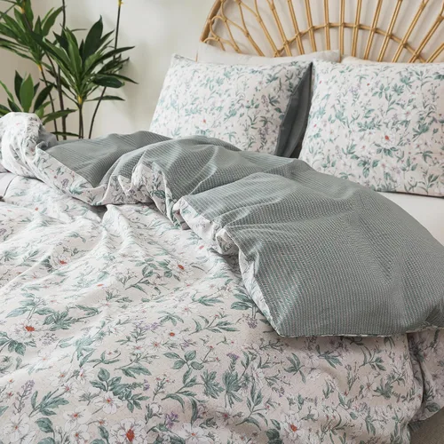Vista 88 de HoneiLife Juegos de Fundas de Edredón Twin - Funda de Edredón Floral 100% Algodón, Juego de Ropa de Cama Transpirable de 2 Piezas con Cierre