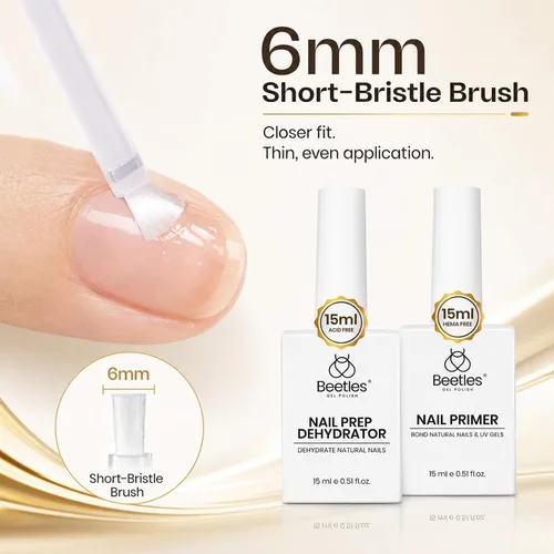 Vista 4 de Beetles - Juego de deshidratador e imprimación de uñas, 2 unidades, 0.5 fl oz, sin HEMA