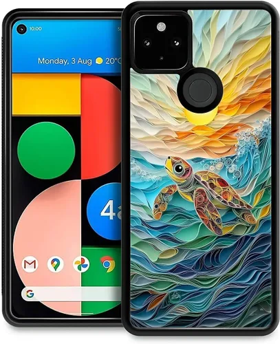 Vista 212 de Compatible con Google Pixel 4A 5G Mobile Case Creative Acrylic Back Panel Silicona Edge Case Slim Protección Especialmente para Google Pixel 4A 5G