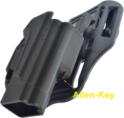 Vista 4 de Orpaz Accesorio de cinturón de defensa Lowride + funda táctica de seguridad de liberación de Thmub, ajuste de tensión ROTO Paddle para Glock